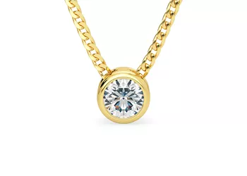 Round Brilliant Carina Diamond Pendant in 18K Yellow Gold