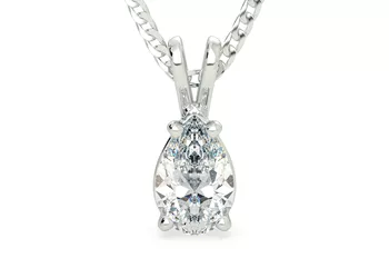 Pear Ettore Diamond Pendant in Platinum