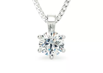 Round Brilliant Bellezza Diamond Pendant in Platinum