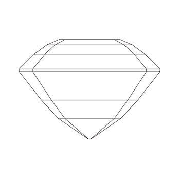 A loose emerald shape diamond vector