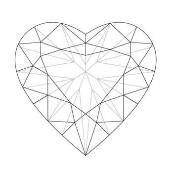 A loose heart shape diamond vector