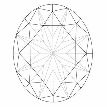 A loose oval shape diamond vector