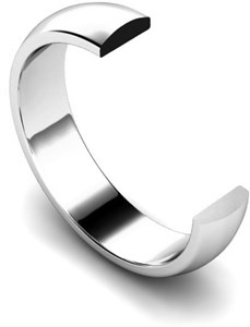 Traditional D Shape Wedding Ring