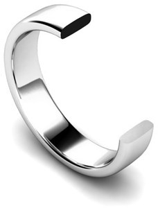 Slight Court Flat Edge Wedding Ring