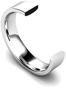 Flat Court Flat Edge Wedding Ring