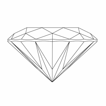 Round Cut Diamond Side View