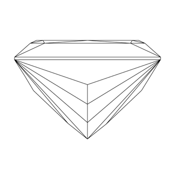 Princess Cut Diamond Side View