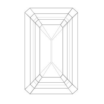 Emerald Cut Diamond Top View