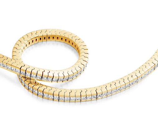 18K Yellow Gold Diamond Bracelets