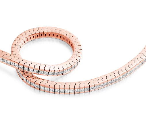 18K Rose Gold Diamond Bracelets