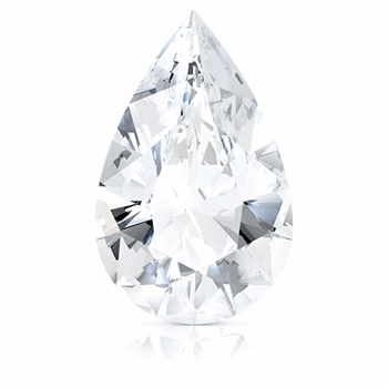 Pear Cut Diamond Top View