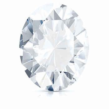 Oval Cut Diamond Top View