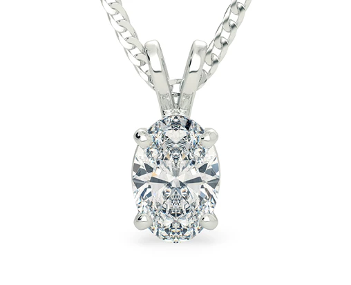 Oval Diamond Pendants