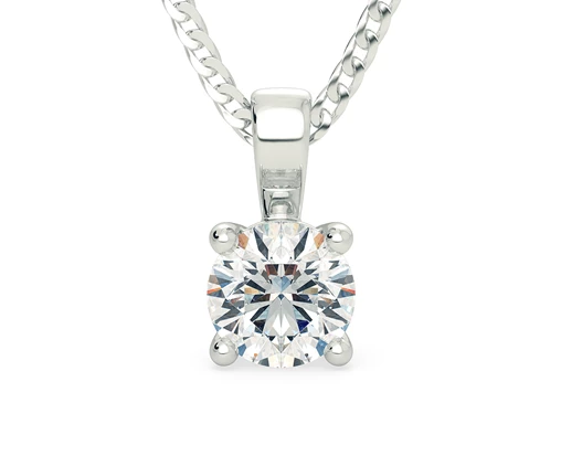Round Diamond Pendants