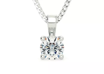 Round Brilliant Ettore Diamond Pendant in Platinum