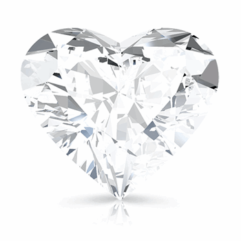 Heart Cut Diamond Top View