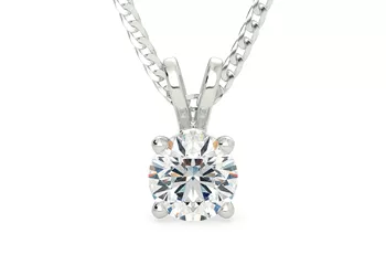 Round Brilliant Mirabelle Diamond Pendant in Platinum