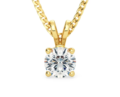 18K Yellow Gold Diamond Pendants