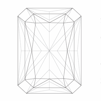 Radiant Cut Diamond Top View