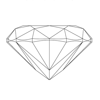 Cushion Cut Diamond Side View