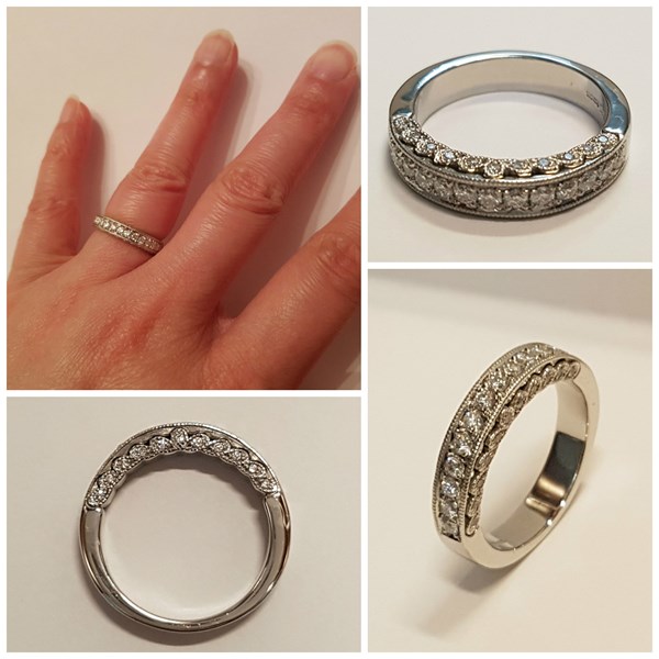 A Custom Made Diamond Set Wedding Ring