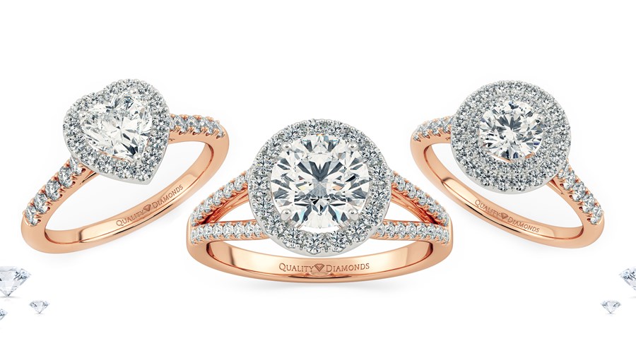 Rose Gold Halo Rings