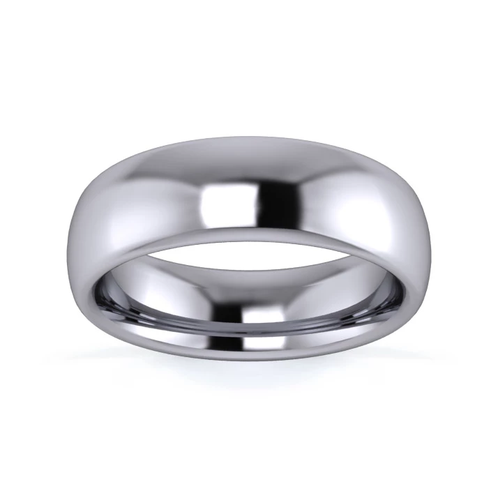 Palladium 950 6mm Heavy Weight Slight Court Wedding Ring