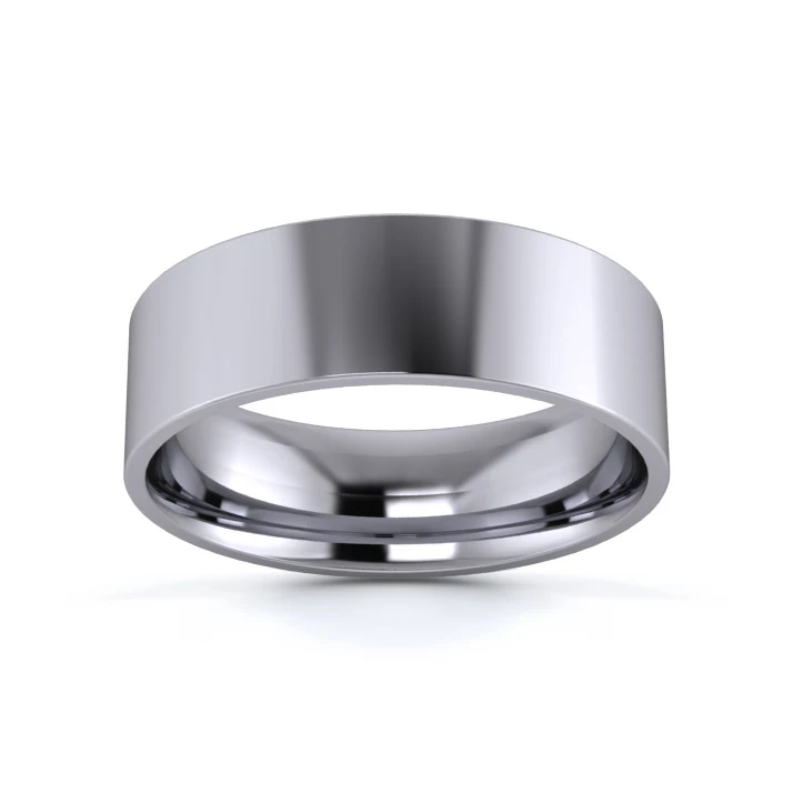 Platinum 950 6mm Light Weight Flat Court Wedding Ring