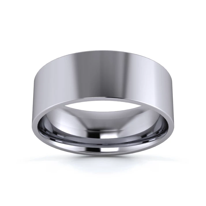 Palladium 950 7mm Light Weight Flat Court Wedding Ring