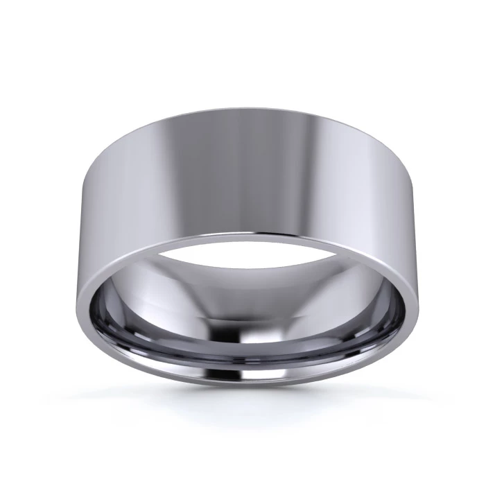 Platinum 950 8mm Light Weight Flat Court Wedding Ring