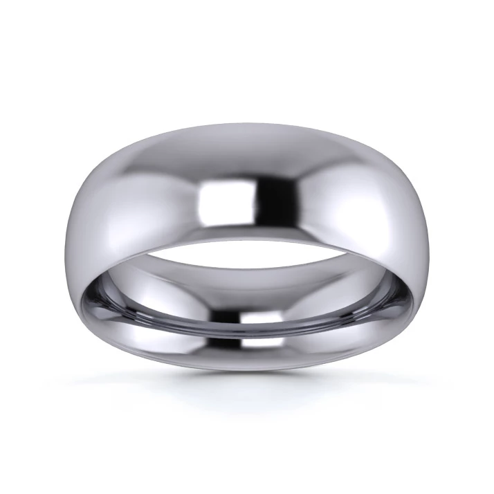 Platinum 950 7mm Heavy Weight Traditional Court Wedding Ring