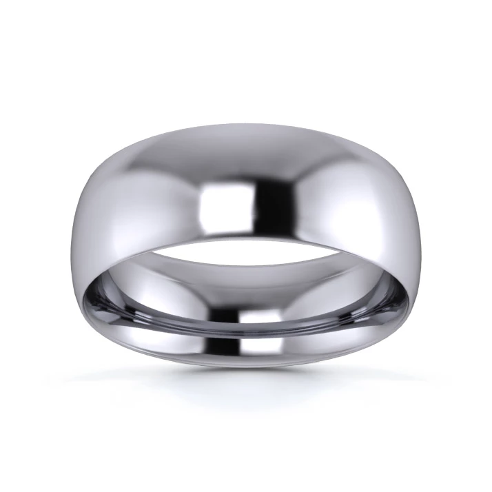 Palladium 950 7mm Medium Weight Traditional Court Wedding Ring