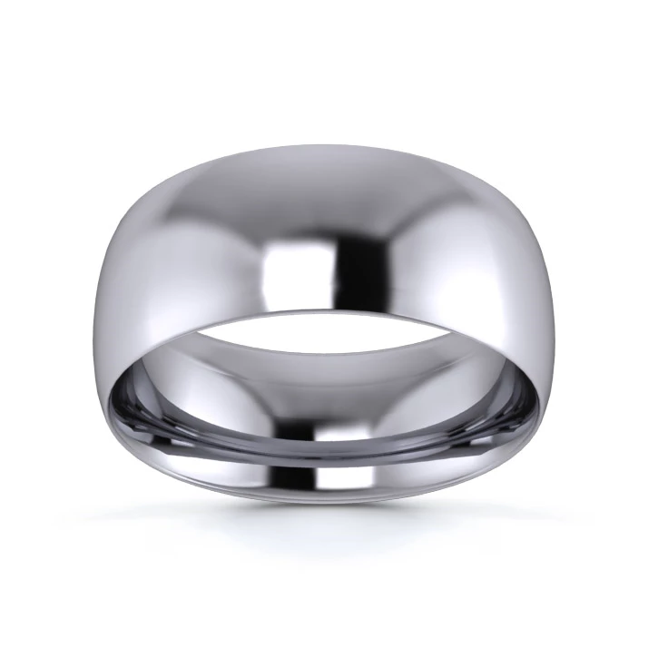 Platinum 950 8mm Medium Weight Traditional Court Wedding Ring