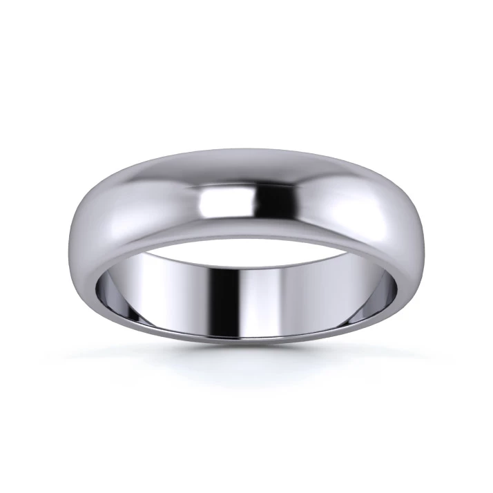 950 Palladium 10mm D shape Extra Heavy Weight Wedding Ring