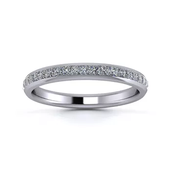 18K White Gold 2.5mm Full Princess Channel Diamond Set Ring