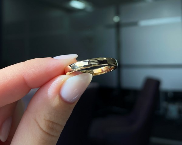 9K Yellow Gold 3mm Slight Court Heavy Weight Wedding Ring