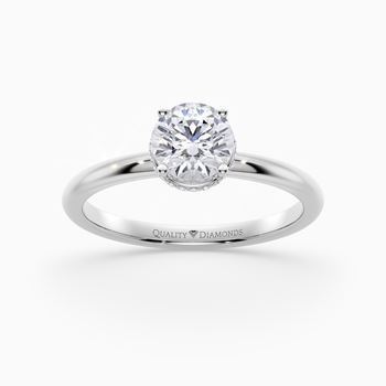Liraz Hidden Halo Diamond Ring in Platinum 950