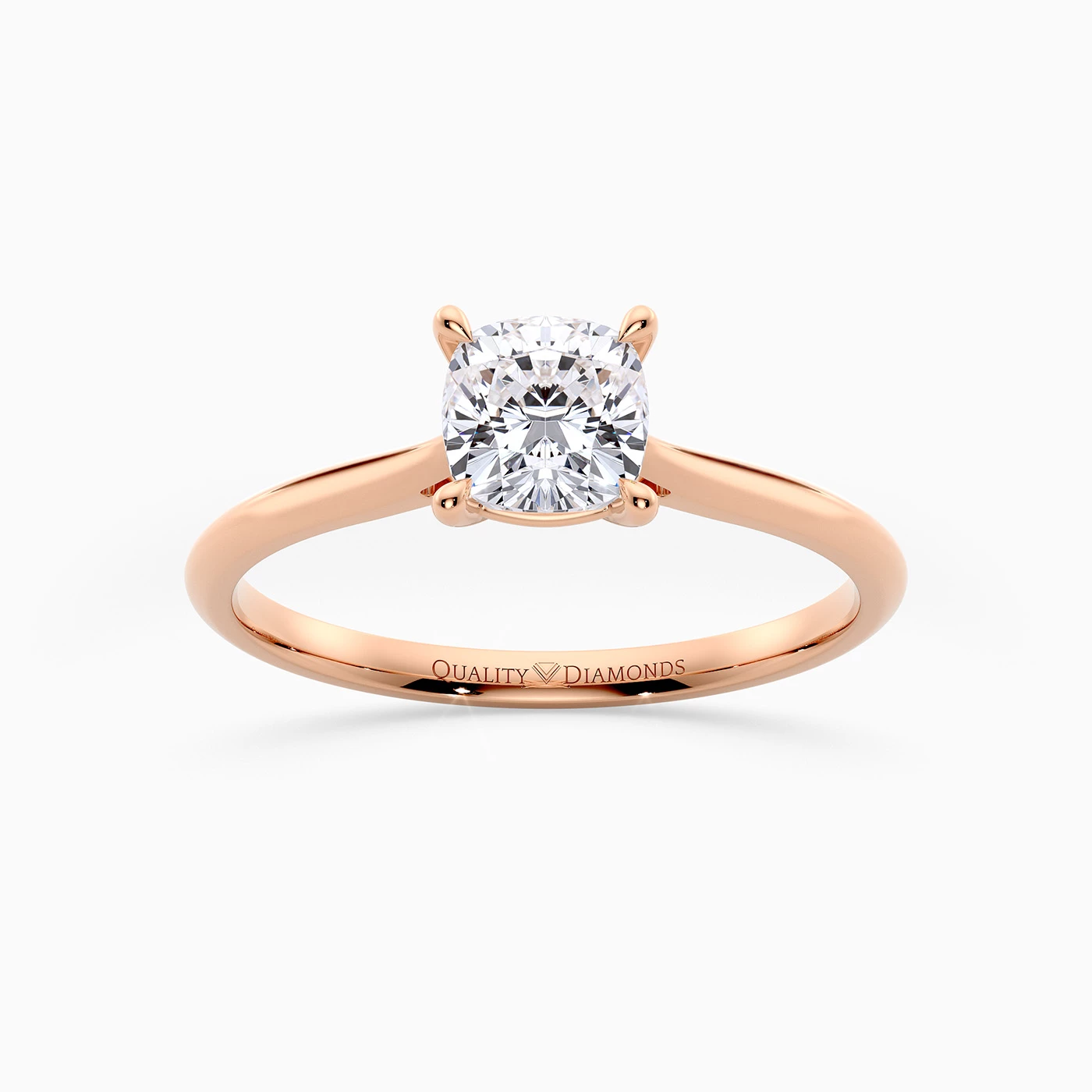 Cushion Carys Diamond Ring in 18K Rose Gold