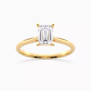 Emerald Carys Diamond Ring in 9K Yellow Gold
