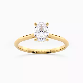 Oval Carys Diamond Ring in 9K Yellow Gold
