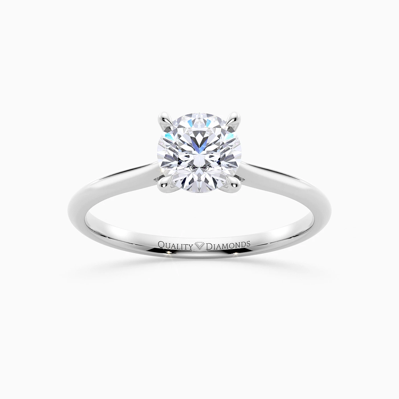 Round Brilliant Carys Diamond Ring in Platinum