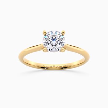 Round Brilliant Carys Diamond Ring in 18K Yellow Gold