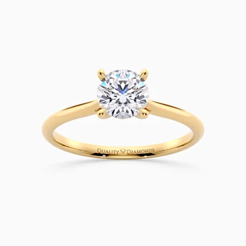 Round Brilliant Carys Diamond Ring in 18K Yellow Gold