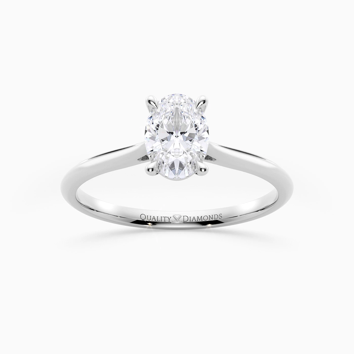 Oval Carys Diamond Ring in Palladium