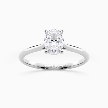 Oval Carys Diamond Ring in Platinum