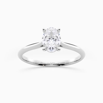 Oval Carys Diamond Ring in Platinum