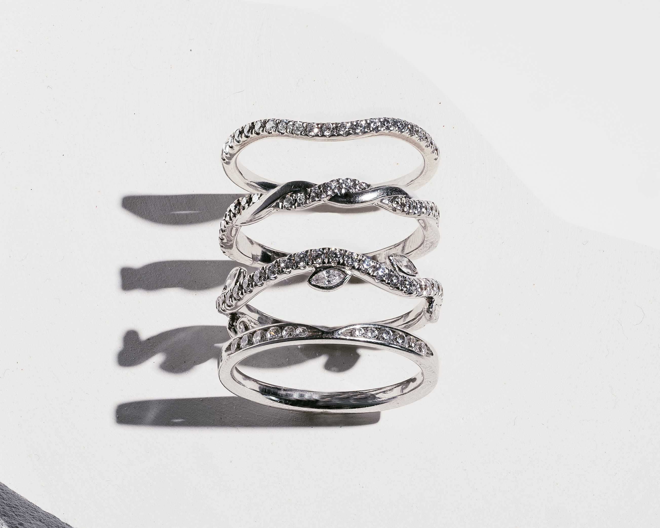 Shaped Diamond Wedding Rings
