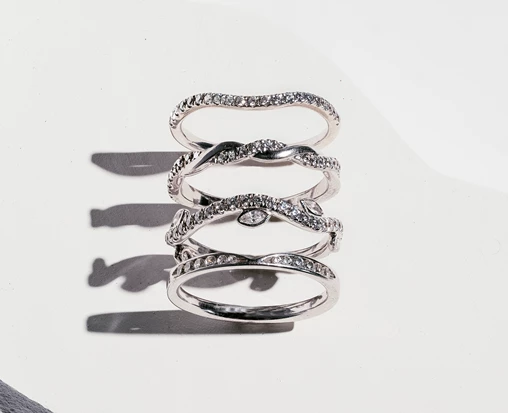 Shaped Diamond Wedding Rings