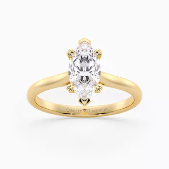 Marquise Ettore Diamond Ring in 9K Yellow Gold