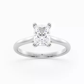 Radiant Ettore Diamond Ring in Platinum 950